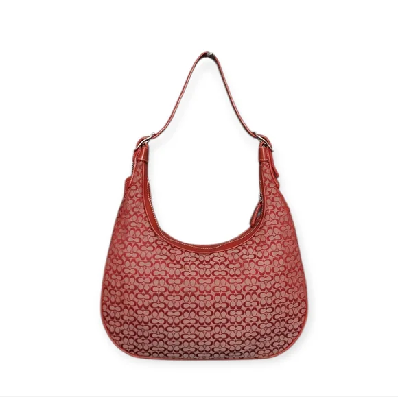 Coach Signature C Jacquard & Leather Soho Hobo Bag No. 6343 EUC - Picture 5 of 11